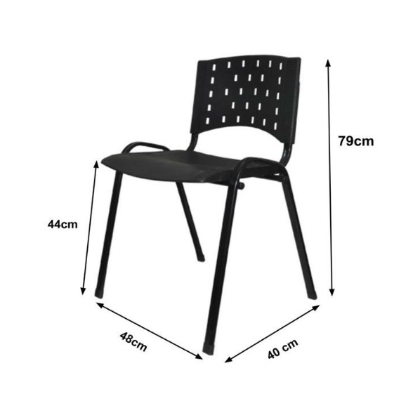 CADEIRA PLASTICA REALPLAST PRETA 0867