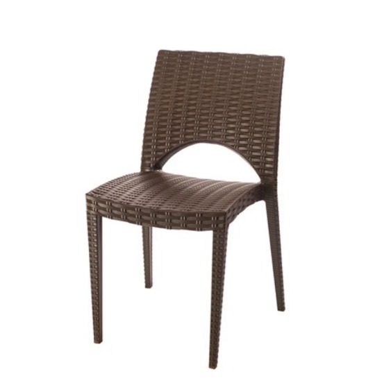 CADEIRA PLASUTIL PLASTICA CASABELLA RATTAN MARROM 1032