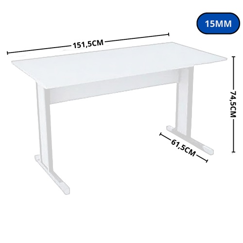 MESA INCOFLEX 151X61X74 CM DIRETOR P02-CC 1121