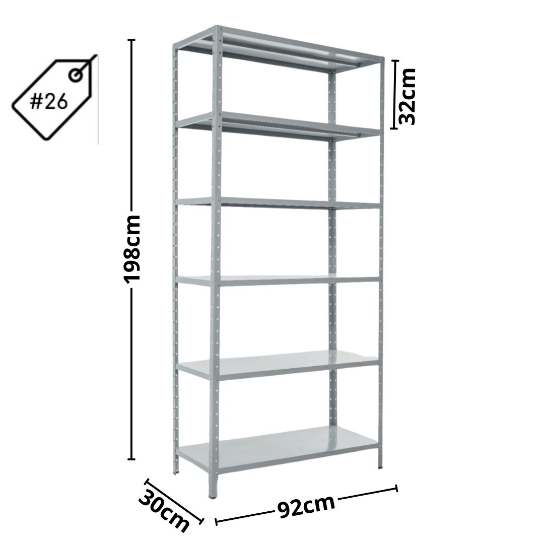 ESTANTE AÇO NOBRE 30 #26 CZA 0374 mt