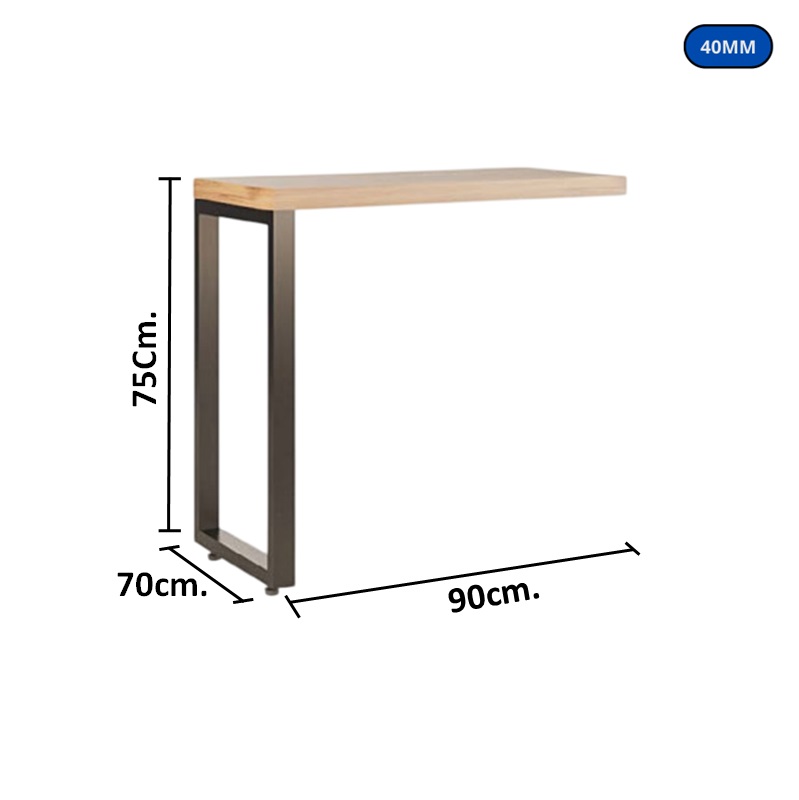 MESA AUX MARTINUCCI 900X420 40MM JOB40 P3 NOGAL 1258