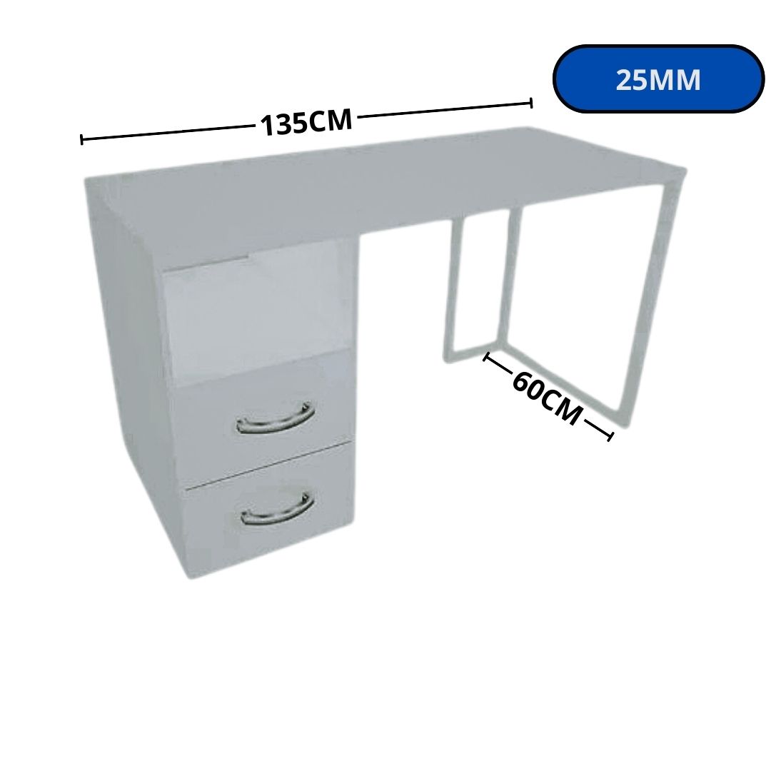 MESA MARANELLO 135X60 25MM VIENA BRANCO 0951