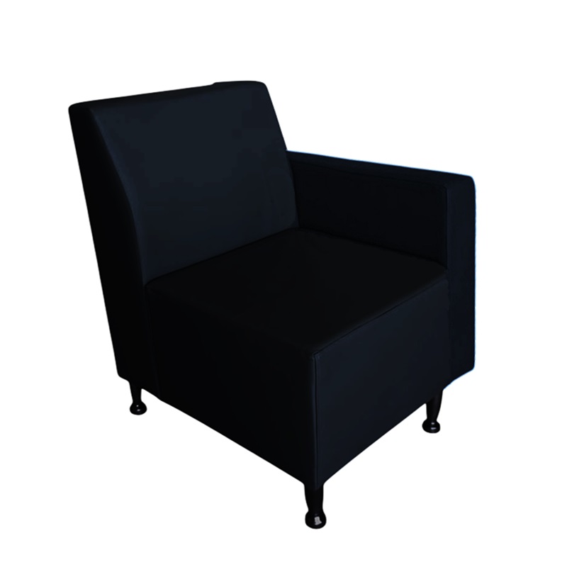 SOFÁ ERGOTOP 1 LUGAR BRAÇO ESQUERDO PRETO 60X70X80CM 1362