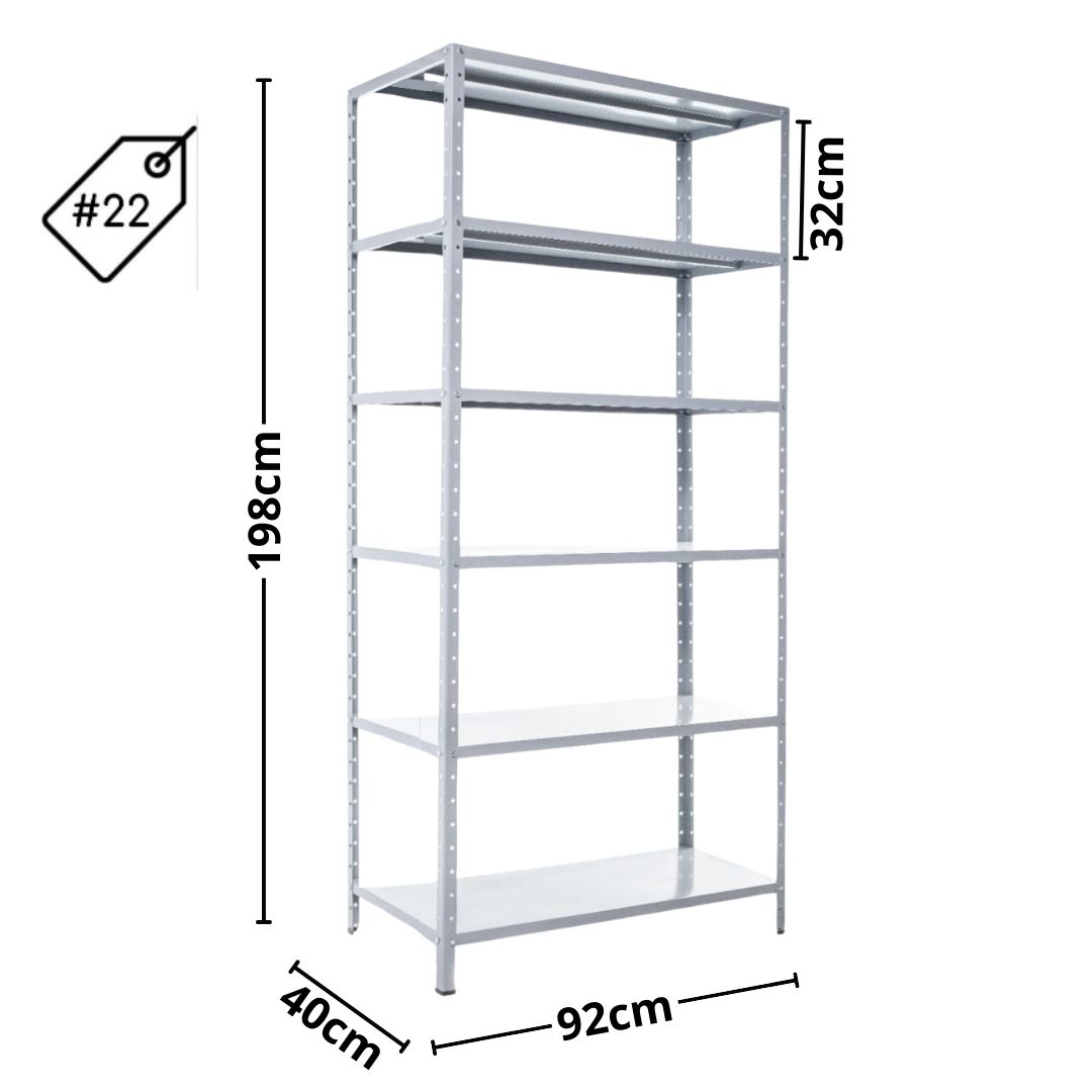 ESTANTE AÇO FATTO 40 #22  CZA 0798 mt