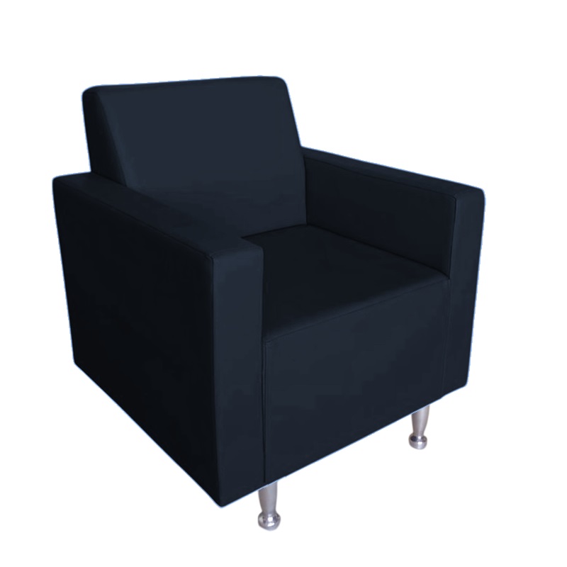 SOFÁ ERGOTOP 1 LUGAR COMPLETO PRETO 70X70X80CM 1357