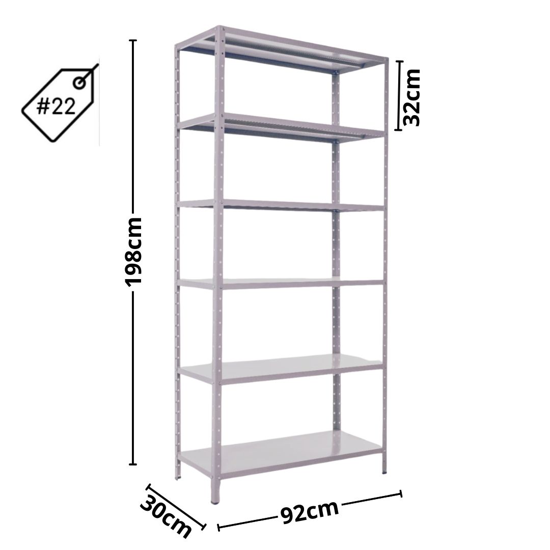 ESTANTE AÇO FATTO 30 #22  CZA 0026 mt