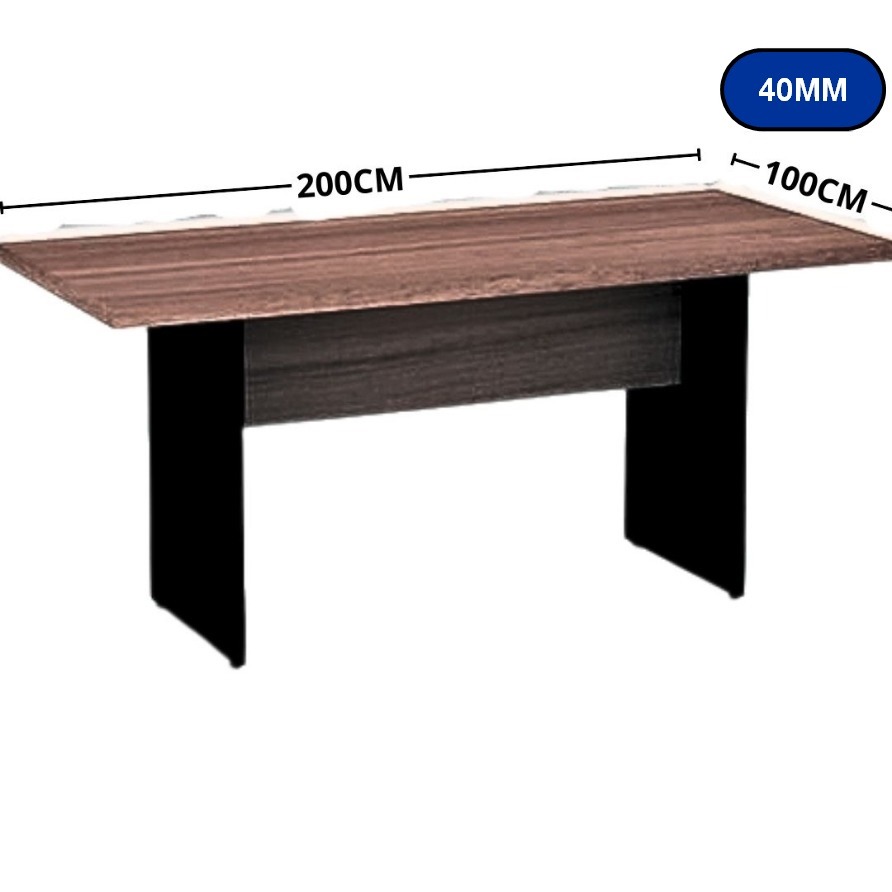 MESA MARANELLO REUNIÃO 200X100 40MM NOGAL 1420 pr