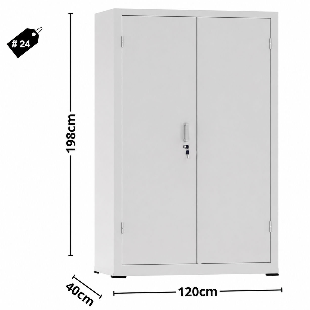 ARMARIO NOBRE PA 120 #24 (1,98x1,20x40) CZA 0068 dl