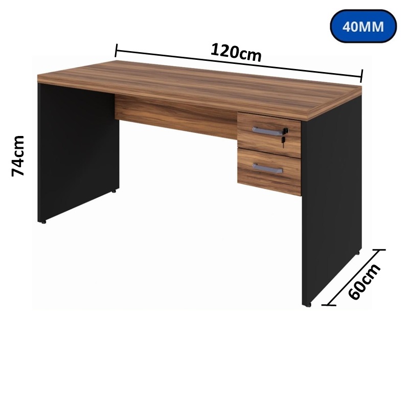MESA MARTINUCCI 120X60 40MM C/2GVT JOB40 P3 NOGAL 1350