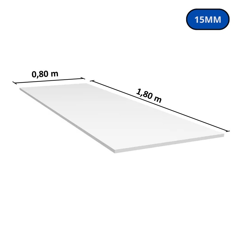 MDF PARA MINI PORTA PALLET  NOVO - BRANCO 15 MM 1800X600 1291