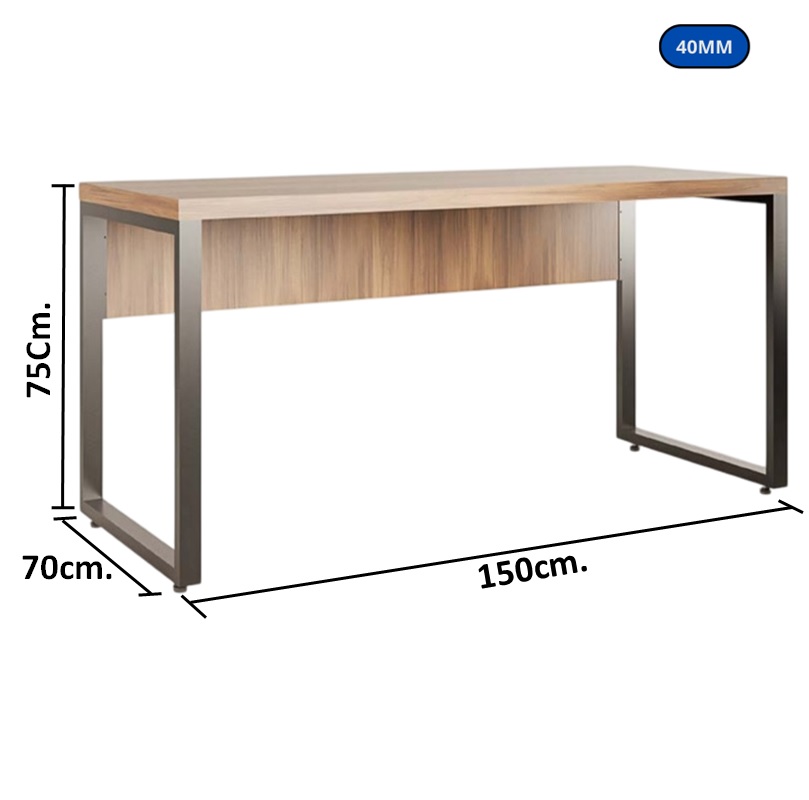 MESA MARTINUCCI 150X70 40MM PE QUADRO S-GV NOGAL JOB40 1306