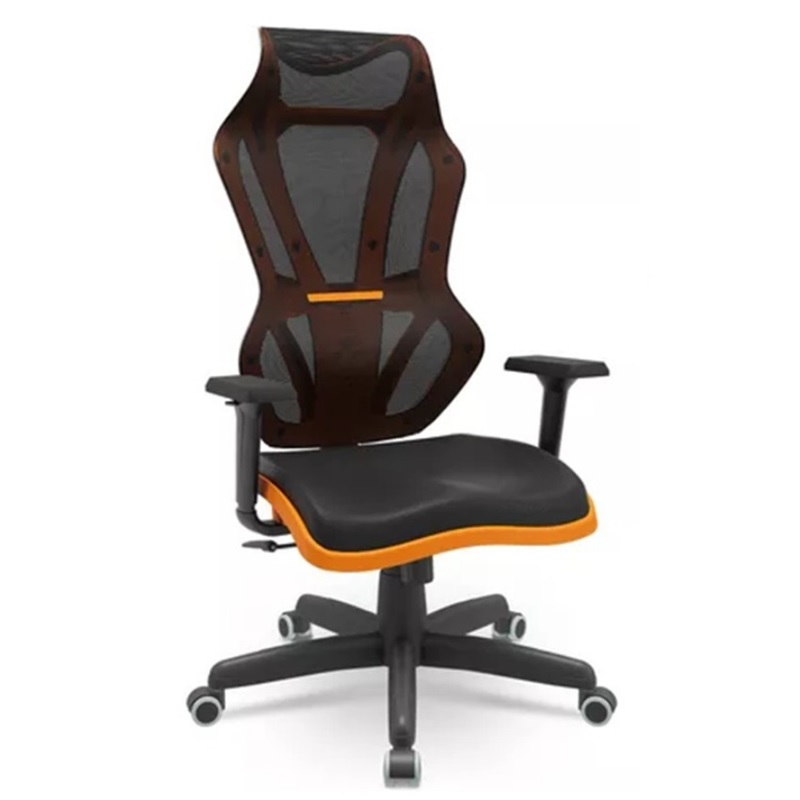 CADEIRA PLAX VIZON RELAX BASE PIRAMIDAL LARANJA 1287