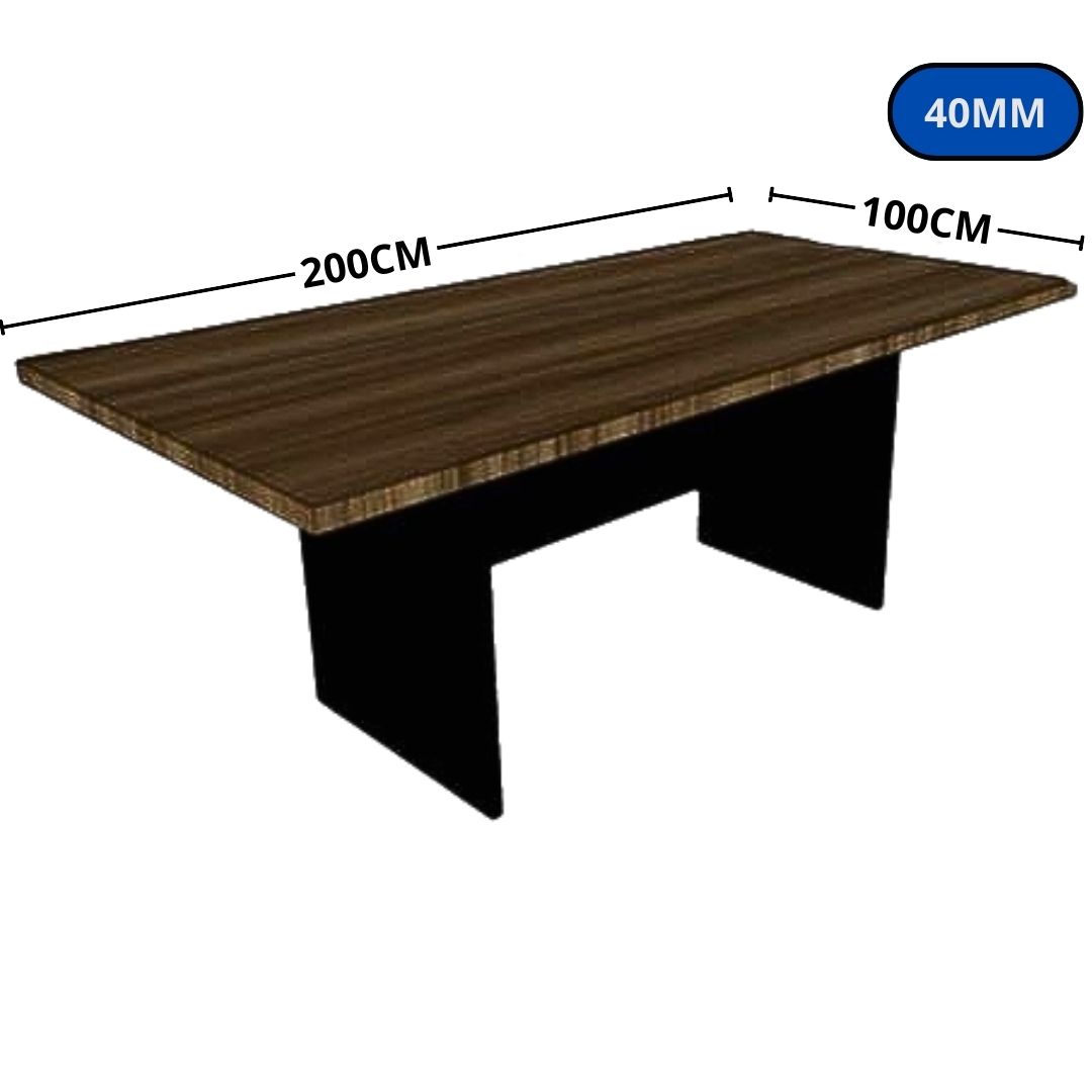 MESA MARANELLO REUNIÃO 200X100 40MM NOGAL 0127 pr