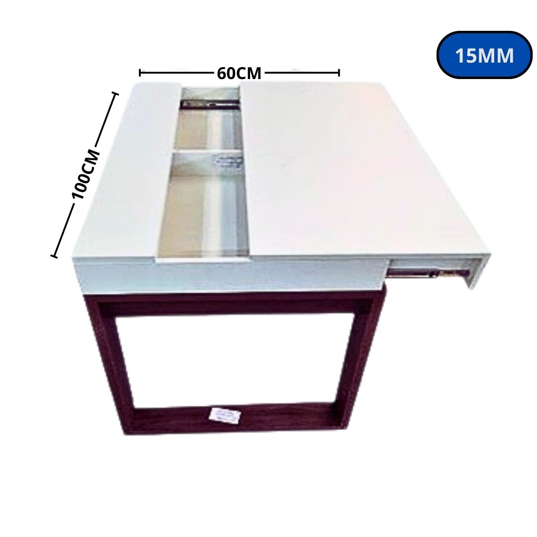 MESA FERRUS ESCOLAR  BRANCA 1000X600 15MM CORREDIÇA 0650 mt