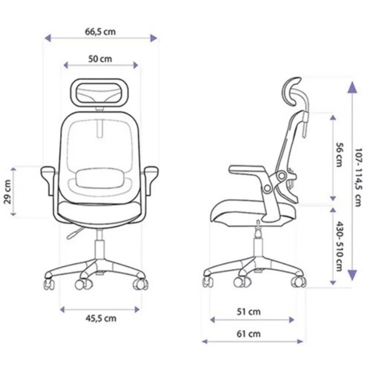 CADEIRA ELEMENTS ASTRA CINZA E BRANCA 1106